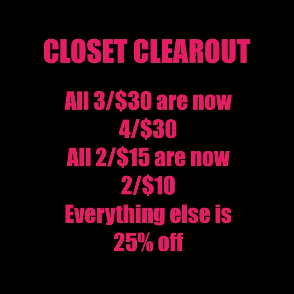 CLOSET CLEAROUT!!